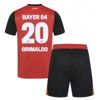 Bayer Leverkusen Alejandro Grimaldo #20 Replika babykläder Hemmaställ Barn 2024-25 Kortärmad (+ korta byxor)